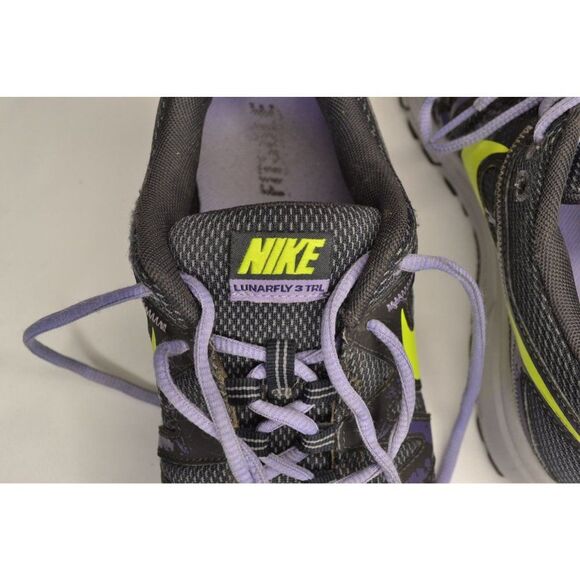 Nike Lunar Fly 3 TRL Women's 9 Gray Purple Running Shoes - Picture 11 of 12